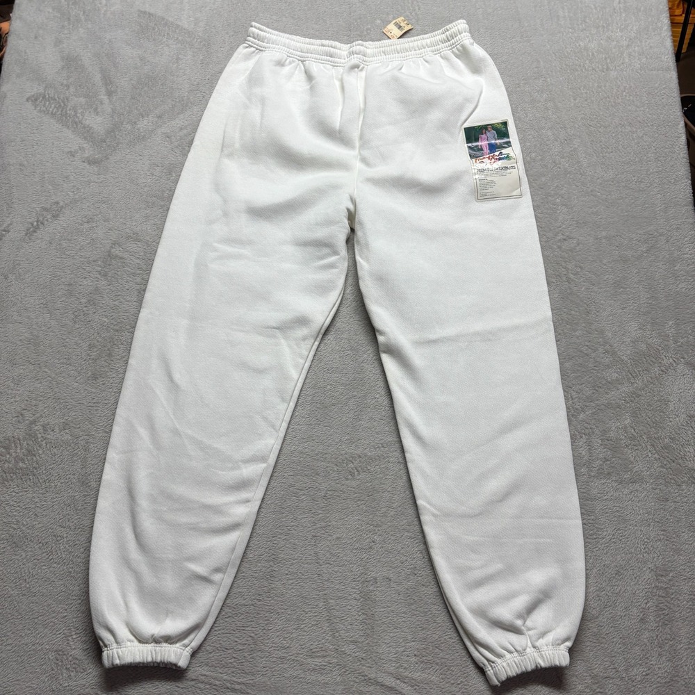 Vintage 90s Fruit Of The Loom Made In USA Sweatpants Joggers Deadstock White NWT